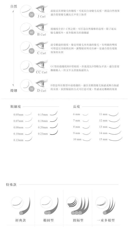 Jovisa 开花睫毛 皇家 0.07 睫毛 16排